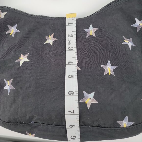 BAGGU Medium Nylon Crescent Bag NWT | Black Star Print | Recycled Nylon - Picture 14 of 16